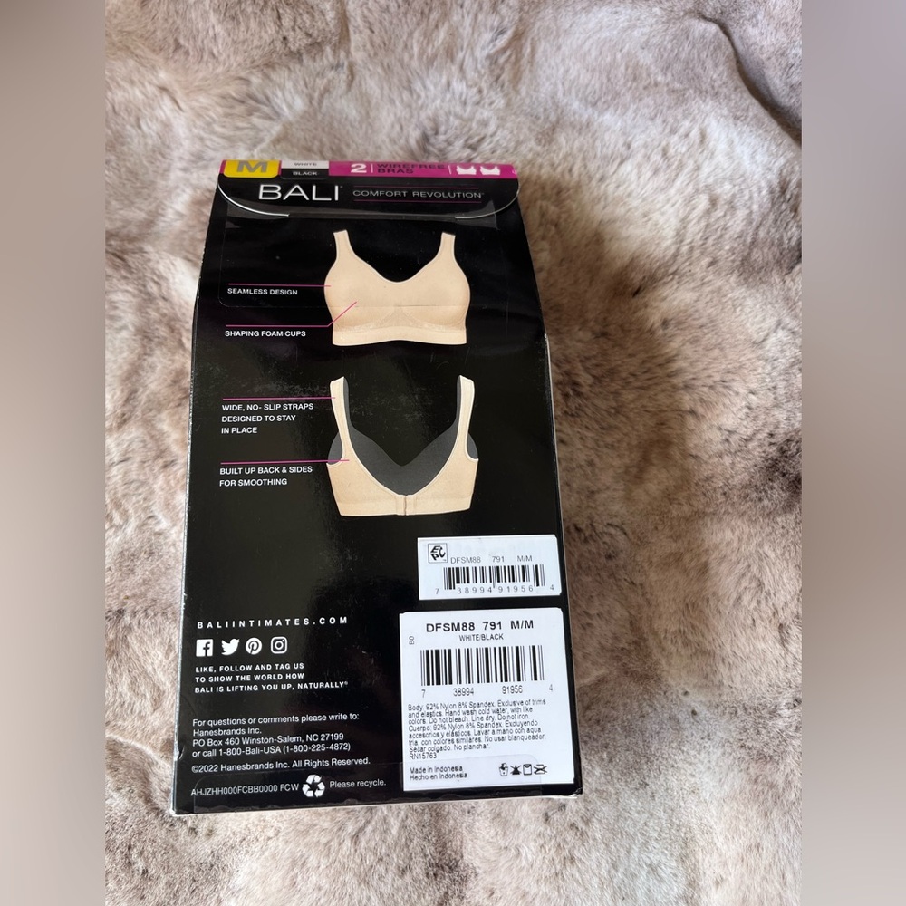 2 Bali comfort revolution Bras white/black M - Picture 2 of 2